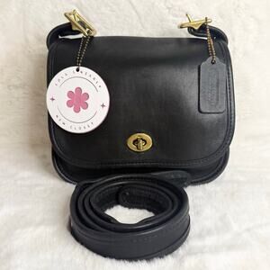 Vintage Coach Legacy 9965 Black Small Flap Bag